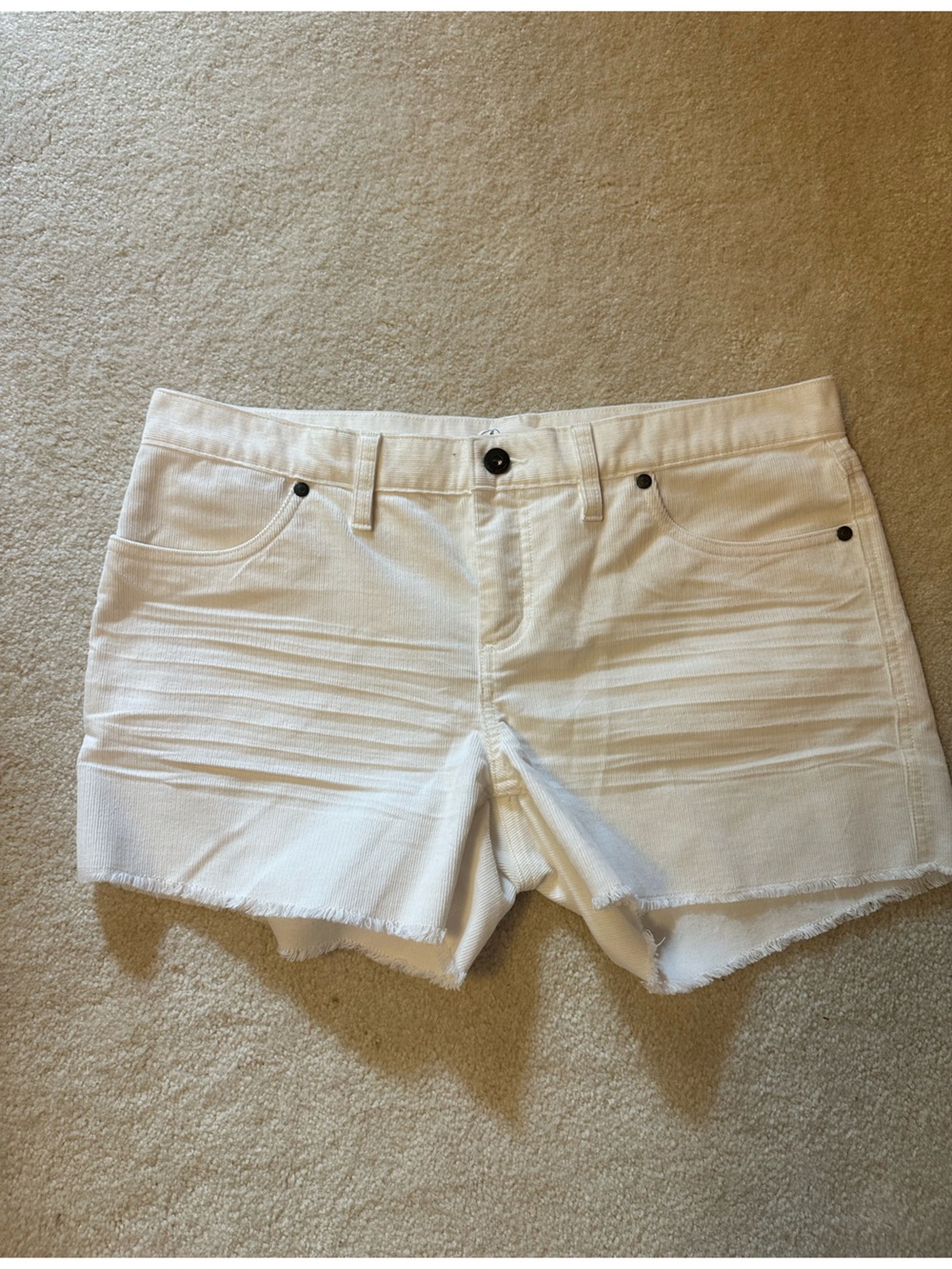 Carve Designs White Women's fine corduroy Cutoff Shorts